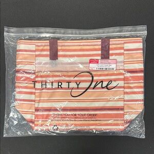Thirty-One Striped let’s lunch  cooler bag